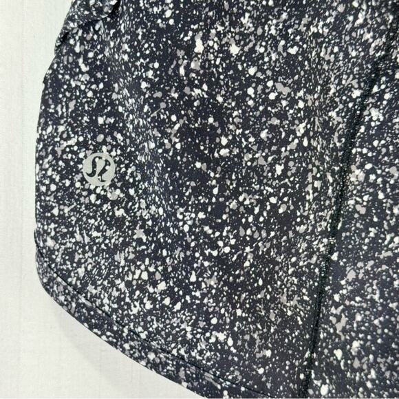 Lululemon Speed Short Mini Splatter White/Black Women's Size 8 Swift Ultra Run - Picture 5 of 6